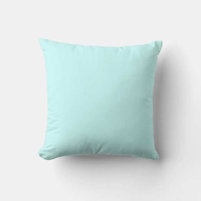almohada azul de bebé suave y pastel sólido (Anverso)