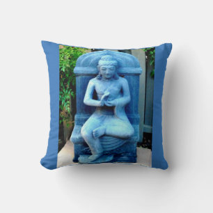 Almohada azul de Buda del jardín