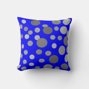 almohada azul de burbuja de plata