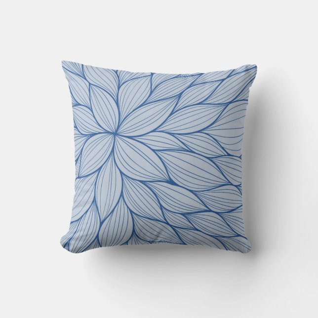 Almohada azul de color de agua de Petol (Anverso)
