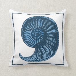 Almohada azul de conchas de época no 3