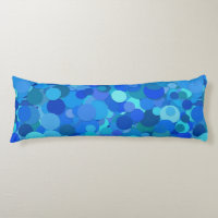 almohada azul de confeti body