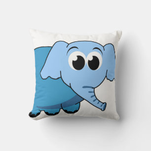 Almohada azul de elefante