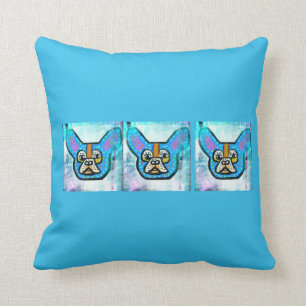 Almohada azul de Frenchie