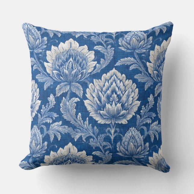 Almohada azul de Hamptons (Anverso)