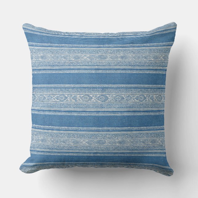 Almohada azul de Hamptons (Anverso)