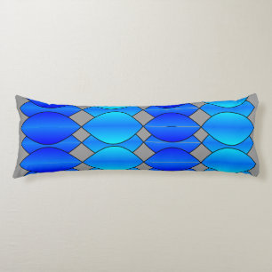 almohada azul de la cortina