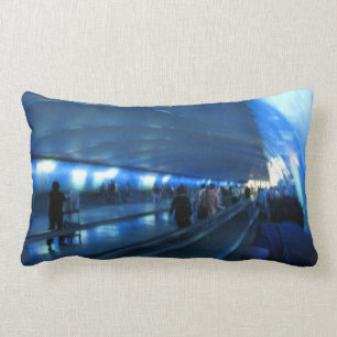 Almohada azul de la manera