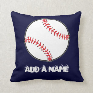 almohada azul de la marina de béisbol personalizad