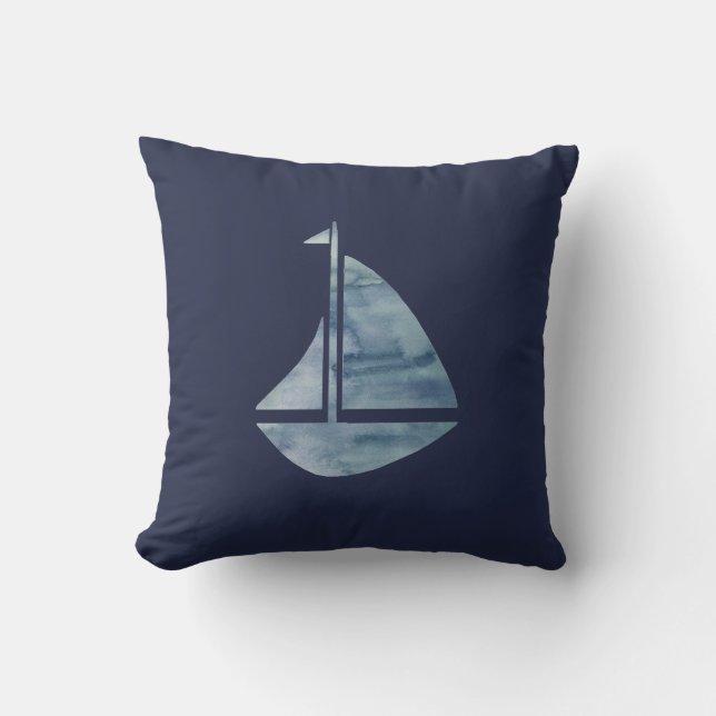 Almohada azul de la marina de navegación marítima (Anverso)