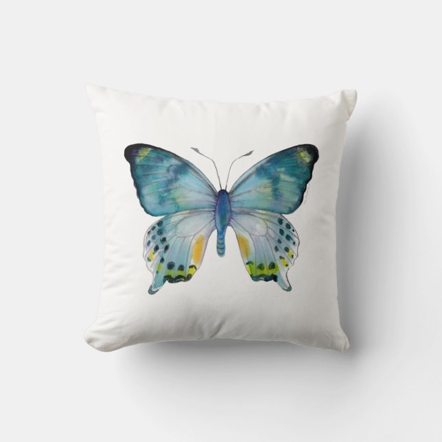 Almohada azul de la mariposa de Laglaizei (Anverso)