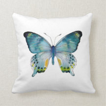 Almohada azul de la mariposa de Laglaizei