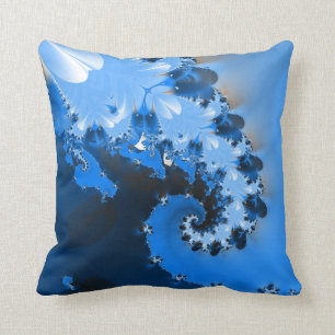 Almohada azul de la onda
