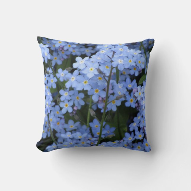 Almohada azul de las nomeolvides (Anverso)