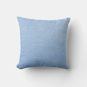 almohada azul de lino de buñuelo