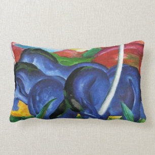 Almohada azul de los caballos de Franz Marc