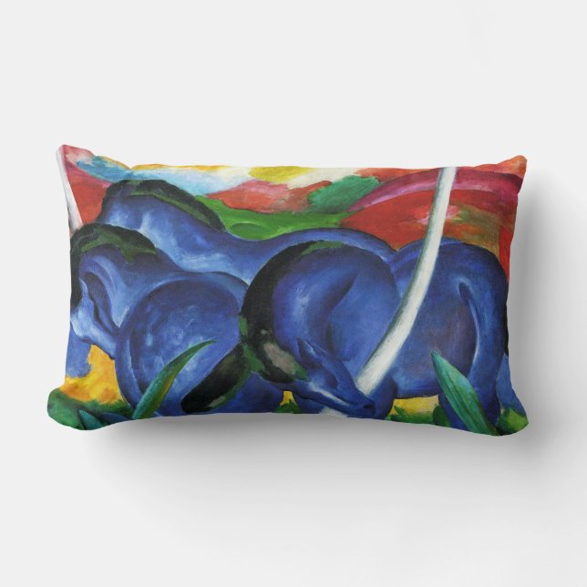 Almohada azul de los caballos de Franz Marc (Anverso)