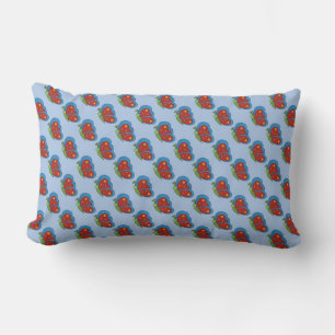 Almohada azul de mariposa