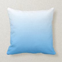 Almohada azul de Ombre