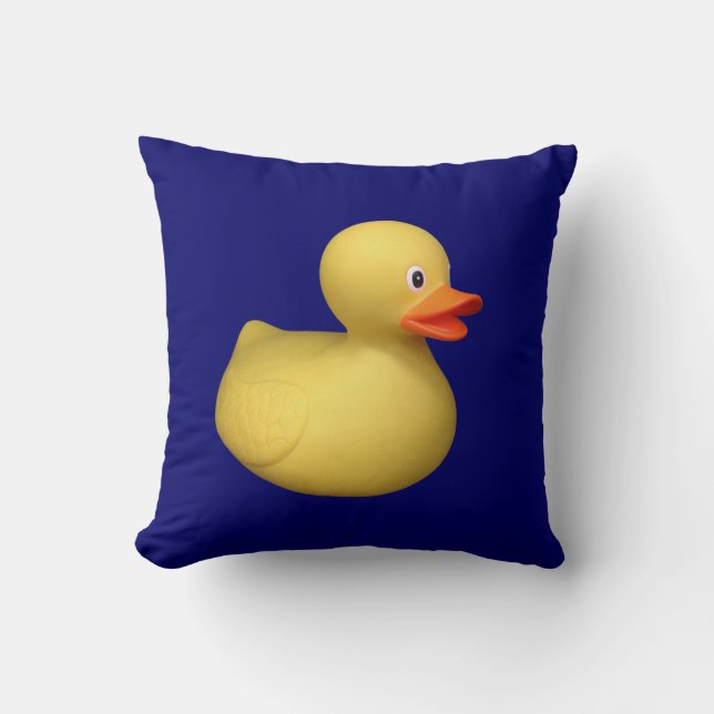 Almohada azul de pato de goma (Anverso)