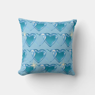 Almohada azul del corazón