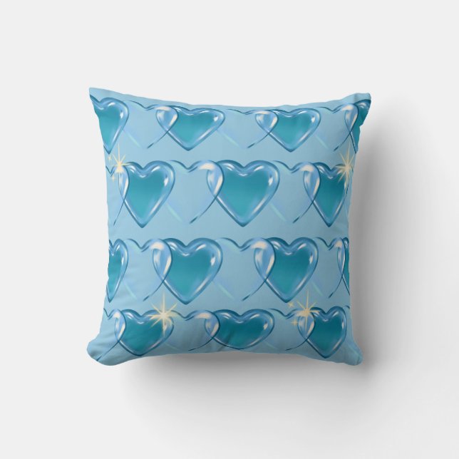 Almohada azul del corazón (Anverso)