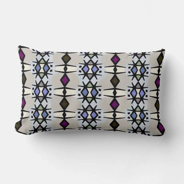 Almohada azul del Lumbar del modelo del Nilo (Anverso)