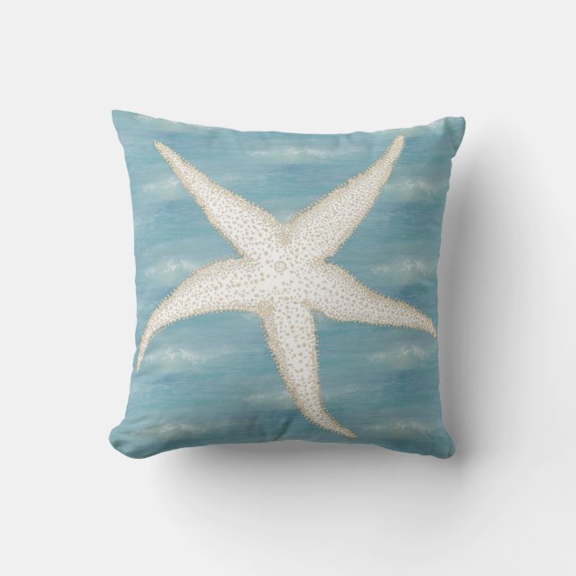 Almohada azul del mar de las estrellas de mar (Anverso)