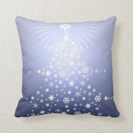 Almohada azul del navidad
