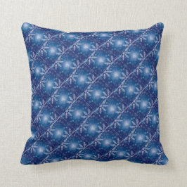Almohada azul del navidad