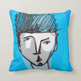 almohada azul del período