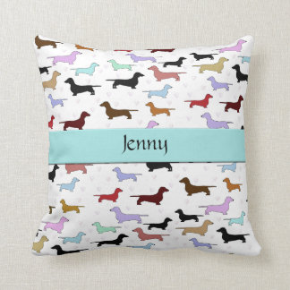 Almohada azul del perro del Dachshund
