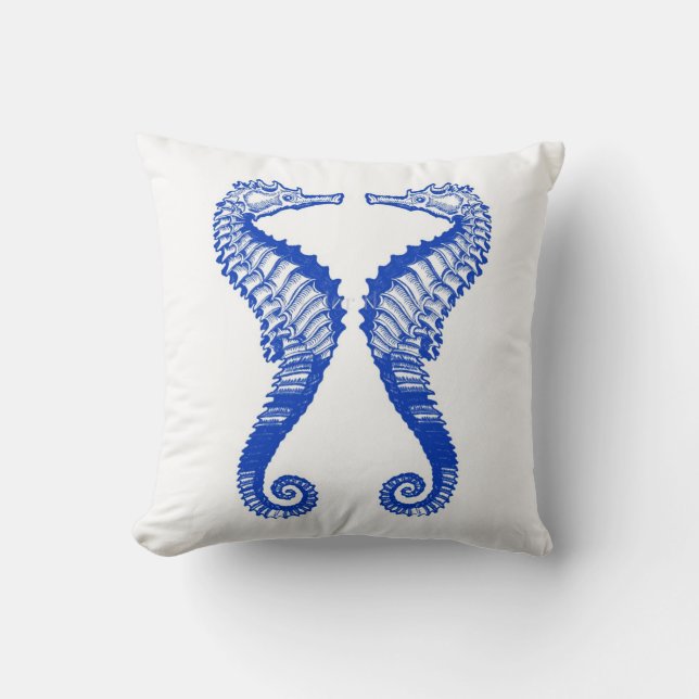 Almohada azul del Seahorse (Anverso)