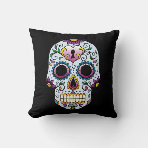 Almohada azul Día de la Calavera Azucarera Muerta
