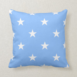 Almohada azul grande de estrellas