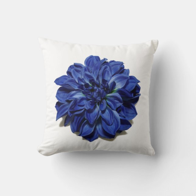 Almohada azul hermosa grande de la flor del jardín (Anverso)