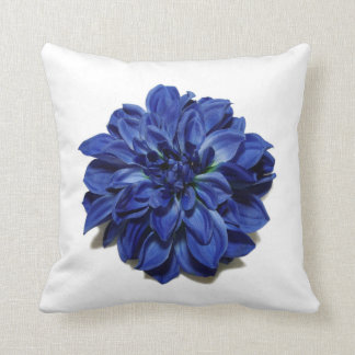 Almohada azul hermosa grande de la flor del jardín