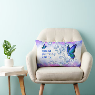 Almohada azul Inspiradora Lumbar
