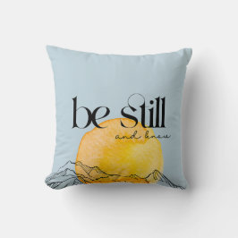 Almohada azul inspiradora para tirar con la frase