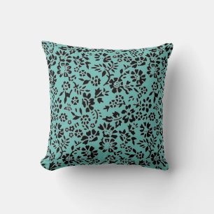 almohada azul marino/negra florida
