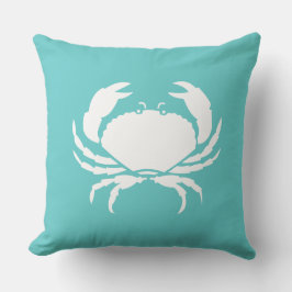 almohada azul marino verde azulado CRAB Náutica al