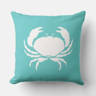almohada azul marino verde azulado CRAB Náutica al