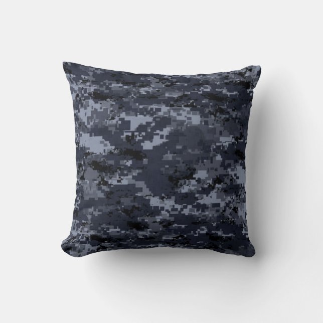 Almohada azul militar del camuflaje de Estados (Anverso)