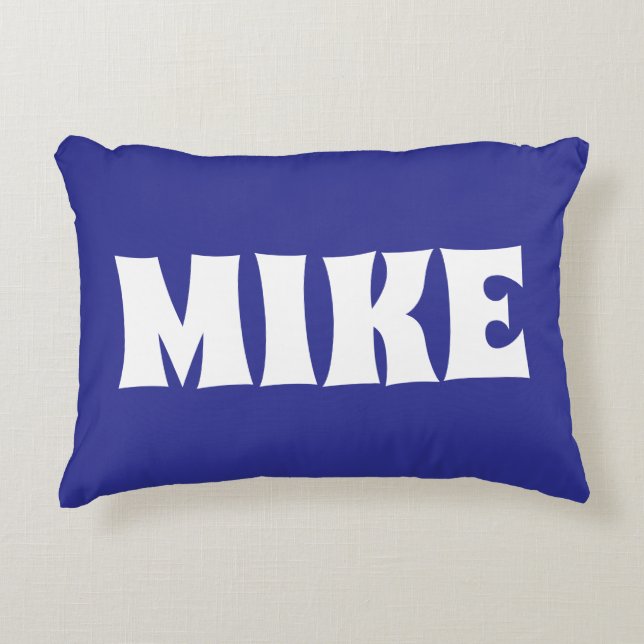 ALMOHADA AZUL NOMBRE MODERNO PERSONALIZADO (Anverso)