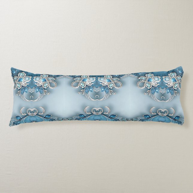 Almohada Azul Ornate (Anverso)
