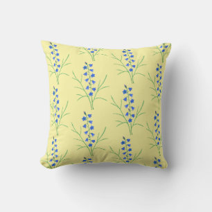 Almohada azul pálido amarillo