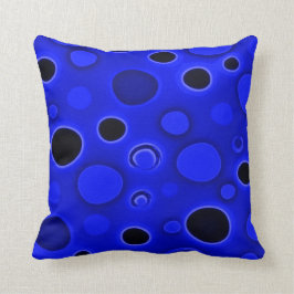Almohada azul psicodélica de las burbujas de la