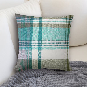 Almohada azul verde tartárica