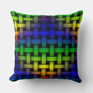 Almohada azul verde verde amarillo rojo de Diamant