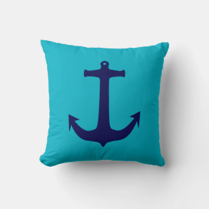 Almohada azul y azul marino